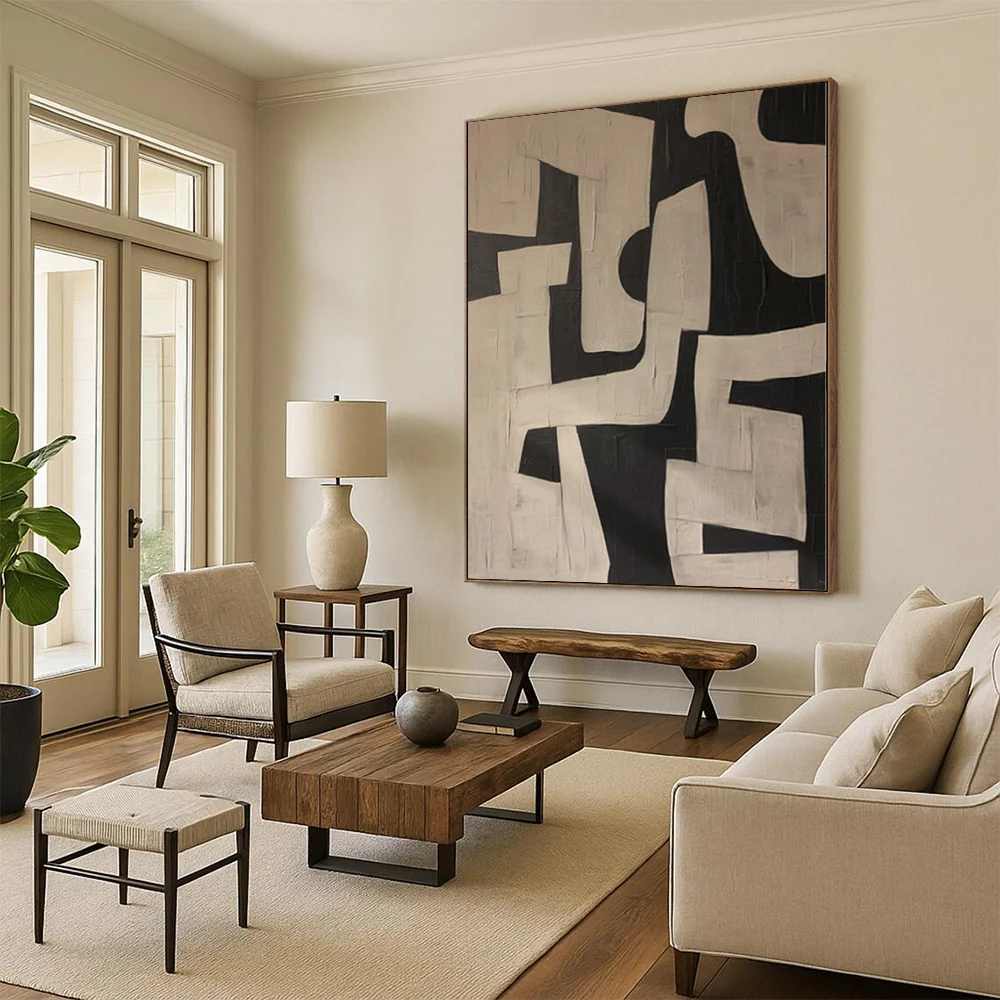 Your Original Hotel Trees Hand-painted Abstract Artwork BU0ZK